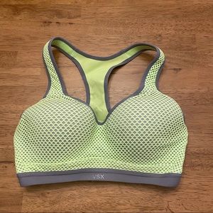 VICTORIA’S SECRET SPORT Green Mesh Supportive Sports Bra Size 32DD